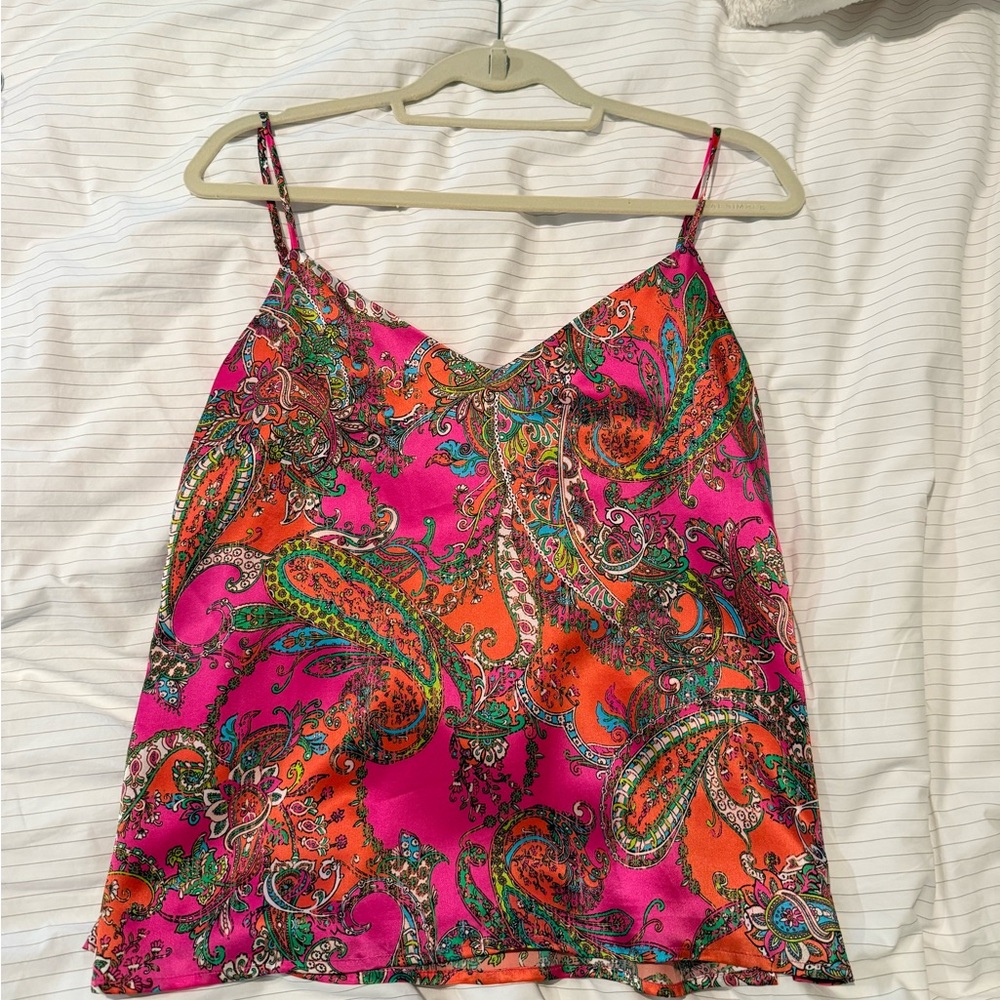 L'AGENCE Silk Camisole Blouse